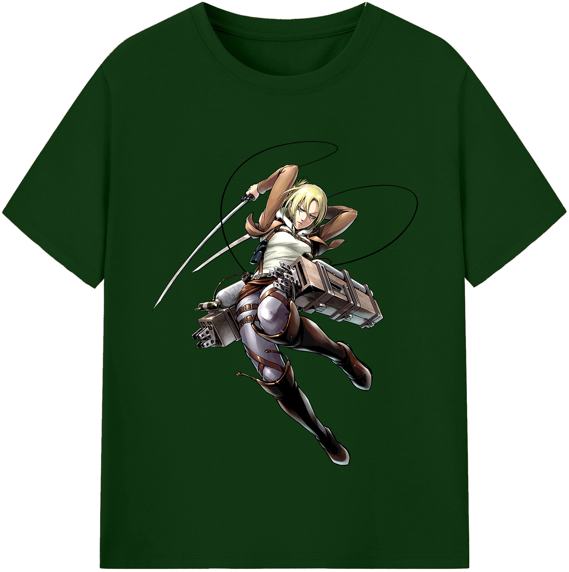 （画像用） 進撃の巨人 アニ・レオンハート Attack on Titan Annie Leonhart 綿100％半袖Tシャツ（フロントプリント）